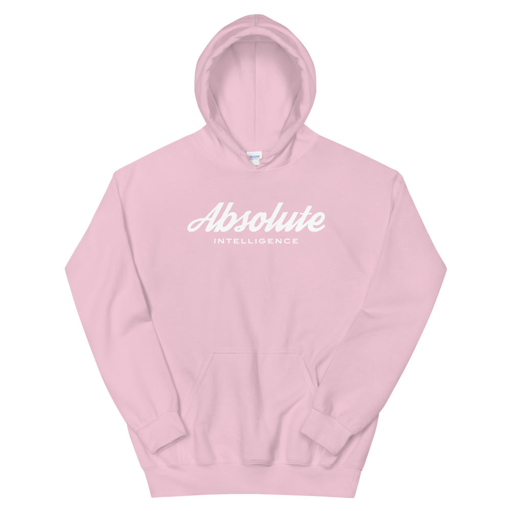 Absolute Intelligence Hoodie - Pink w/ White Font