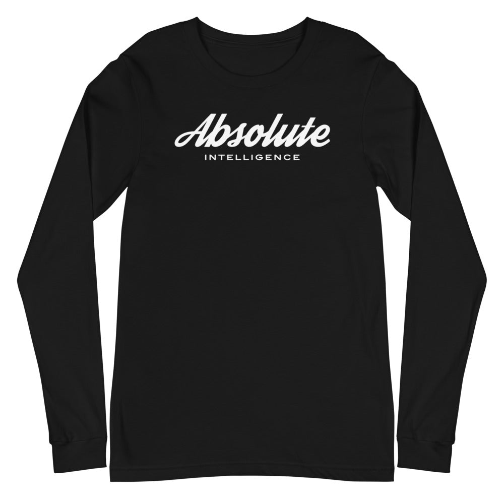 Absolute Intelligence Unisex Long Sleeve Tee - Black/White